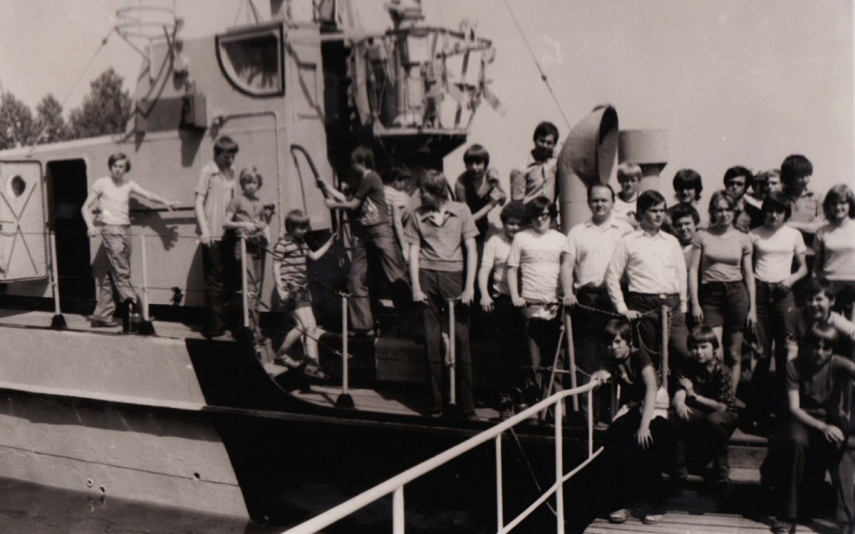 Členové Dechového orchestru mladých v NDR ve Zwickau v roce 1979