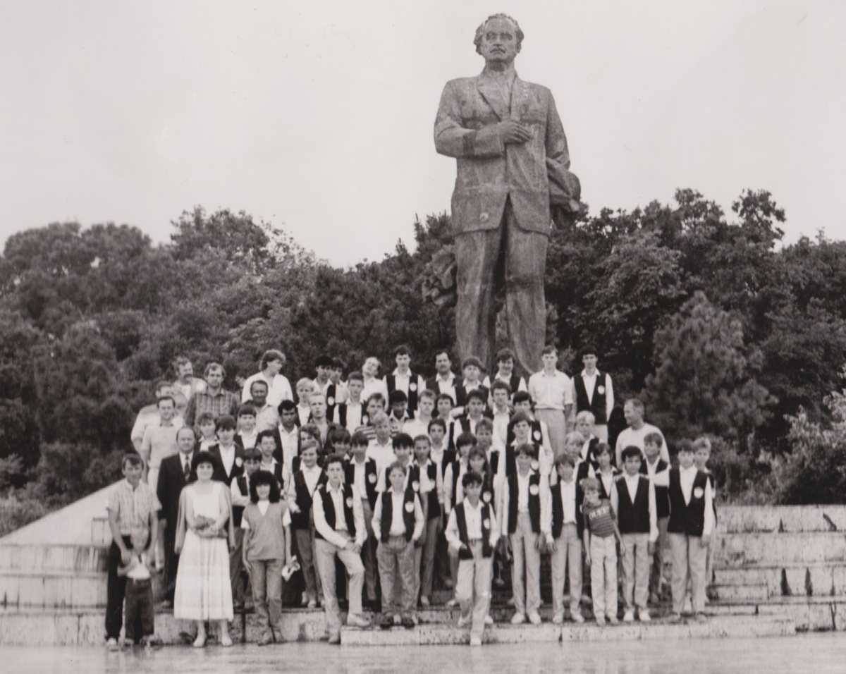Orchestr na vystoupení v Bulharsku v roce 1988